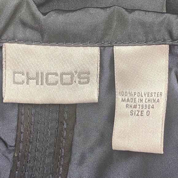 CHICO'S Black Button Down Collared Utility Jacket - Picture 9 of 10